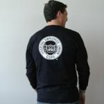 Long sleeve, large logo men's t-shirt (navy blue) 3032 $14.00